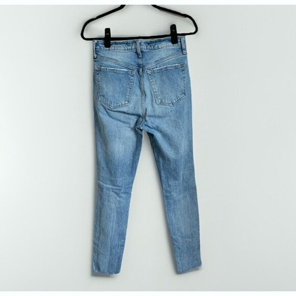 FREE PEOPLE Women’s Stella High Rise Skinny Jeans Size 28 Button Fly Raw Cut Hem - Picture 11 of 11